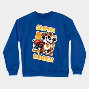 Superhero Bober | Bóbr Comic Book | Polish Beaver | Meme from Poland | Slav | Slavic Crewneck Sweatshirt